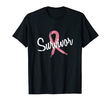 Load image into Gallery viewer, Breast Cancer Survivor T-Shirt Pink Ribbon Gift Tee
