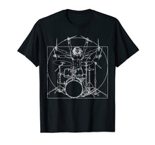 Load image into Gallery viewer, Drums T-Shirt Davinci Drummer Drumsticks Drumset Gift Tee
