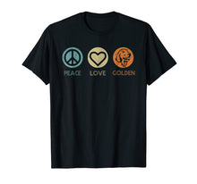Load image into Gallery viewer, Vintage Peace Love Golden Retriever Tshirt Dog Lover Gifts