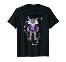 Load image into Gallery viewer, Northwestern Wildcats Willie In State Outline T-Shirt