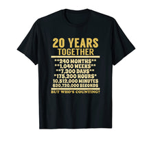 Load image into Gallery viewer, 20 Year Anniversary T Shirt 20th Wedding Gift Couples