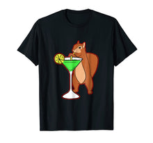 Load image into Gallery viewer, Squirrel Drinking Cocktail Funny Chipmunks Nuts Cool T-Shirt
