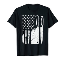 Load image into Gallery viewer, Chef Knife Set Shirt | Patriotic American Flag Kitchen Gift