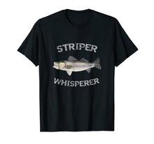 Load image into Gallery viewer, Striper Whisperer Striped Bass T-Shirt Striper Fishing Shirt