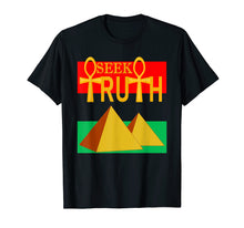 Load image into Gallery viewer, Kemet Up, Pan-African Flag Ankh T-Shirt Egyptian Pyramid