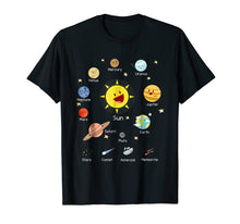 Load image into Gallery viewer, Solar System with Sun, Planets, Comets and Earth T Shirt