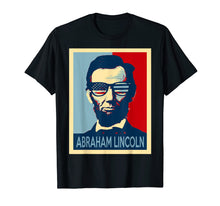 Load image into Gallery viewer, Abraham lincoln tshirt wearing US glasses