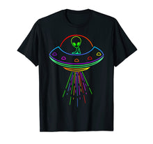 Load image into Gallery viewer, Space Alien UFO Neon Lights Rave Alien Lovers T-Shirt MM