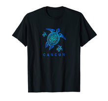Load image into Gallery viewer, Cancun Mexico T-Shirt Sea Blue Tribal Turtle