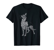 Load image into Gallery viewer, German Shepherd Shirts - German Shepherd Dog Caligram TShirt