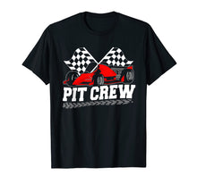 Load image into Gallery viewer, Pit Crew Car Racing Checkered Flag T-Shirt