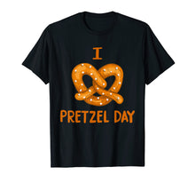 Load image into Gallery viewer, I love pretzel day shirt men women kid funny tee vintage