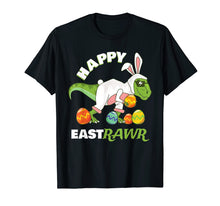 Load image into Gallery viewer, Happy Eastrawr T Rex Dinosaur Easter Bunny Egg T-Shirt