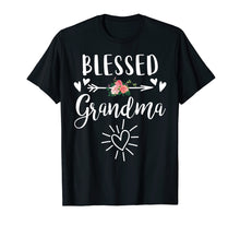 Load image into Gallery viewer, Blessed Grandma T-Shirt with floral, heart Mother's Day Gift