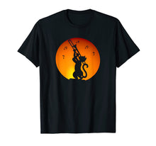 Load image into Gallery viewer, Black Cats Playing with Trombone Vintage Sunset T Shirt