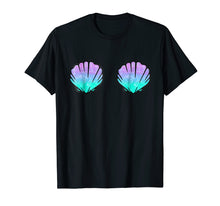Load image into Gallery viewer, Mermaid Shell Shirt Women Top- Sea Shell Bra Tee Birthday