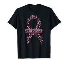Load image into Gallery viewer, Breast Cancer Survivor Pink Ribbon Awareness T-Shirt