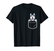 Load image into Gallery viewer, Siberian Husky in Your Front Pocket T Shirt Dog Lover Gifts