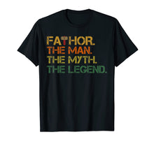 Load image into Gallery viewer, fa-thor The Man The Myth The Legend Father's Day Gif T-Shirt