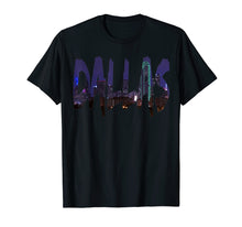 Load image into Gallery viewer, DALLAS Texas Tshirt gift - Skyline photo picture