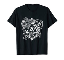 Load image into Gallery viewer, Role Playing Dungeons Gift Shirt Dice Art D20 RPG Fantasy