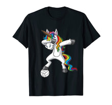 Load image into Gallery viewer, Dabbing Unicorn Volleyball T-Shirt Girls Gift