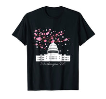 Load image into Gallery viewer, Washington DC Capitol Building Cherry Blossoms T Shirt