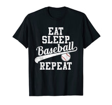Load image into Gallery viewer, eat sleep baseball repeat baseball jersey shirt