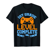 Load image into Gallery viewer, 1st Grade Level Complete Video Gamer T-Shirt Graduation Gift