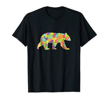 Load image into Gallery viewer, Fractal Geometric Bear T-Shirt - Pastel Crystal Tee