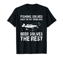 Load image into Gallery viewer, Fishing And Beer Funny Fisherman Father's Day Gift Tee Shirt