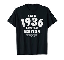 Load image into Gallery viewer, 83rd Birthday Gift Distressed Text 1936 T-Shirt Design