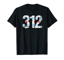 Load image into Gallery viewer, Chicago Shirt Chicago 312 Flag Area Code T Shirt City Pride