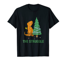 Load image into Gallery viewer, T-Rex funny Christmas or Xmas shirt the struggle