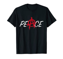 Load image into Gallery viewer, Peace Anarchy Symbol t-shirt for world peace
