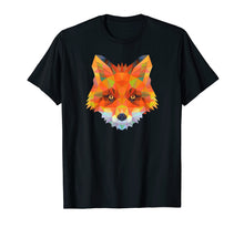 Load image into Gallery viewer, Cool Cute Orange Fox Geometric Pattern Graphic Gift Shirt