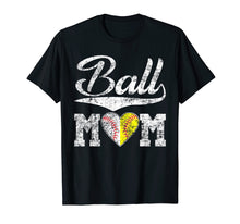 Load image into Gallery viewer, Ball Mom TShirts Funny Softball Baseball Heart Mothers Day