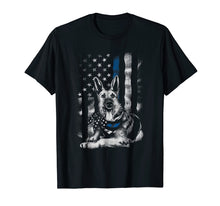 Load image into Gallery viewer, Blue Line K9 American USA Flag German Shepherd Police Shirt