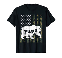 Load image into Gallery viewer, Mens Mens Papa Bear T-Shirt Camouflage USA American Flag