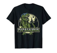 Load image into Gallery viewer, Papasaurus T-shirt, Fathers Day Gifts, Gifts for daddy