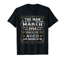 Load image into Gallery viewer, 65th Birthday Gift The Man Myth Legend March 1954 T-Shirt
