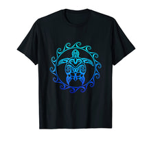 Load image into Gallery viewer, Ocean Blue Tribal Hawaiian Sea Turtle T-shirt