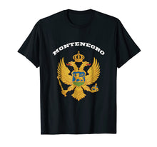 Load image into Gallery viewer, Montenegro T-shirt Coat of arms Tee Flag souvenir Podgorica