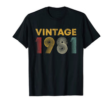 Load image into Gallery viewer, 38th Birthday Gift Idea Vintage 1981 T-Shirt Men Women