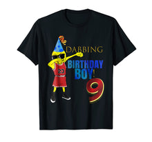 Load image into Gallery viewer, 9 YR OLD Dabbing Emoji Basketball Birthday Boy Party Shirt