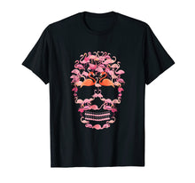 Load image into Gallery viewer, Retro Pink Flamingo Skull T-Shirt