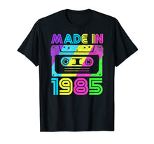Load image into Gallery viewer, Made In 1985 Cassette Birthday Outfit 80s Party Wear Tee