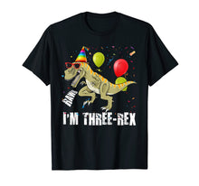 Load image into Gallery viewer, Raws I'm Three-rex 3rd Birthday Boy Toddler Kid Dinosaur