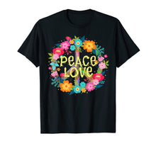 Load image into Gallery viewer, Peace Love T-Shirt Hippie Costume Tie Die 60s 70s