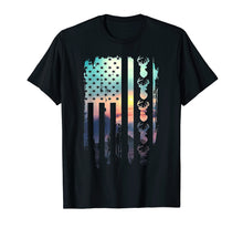 Load image into Gallery viewer, Deer Hunting And America Flag TShirt Hunting Lover Gift